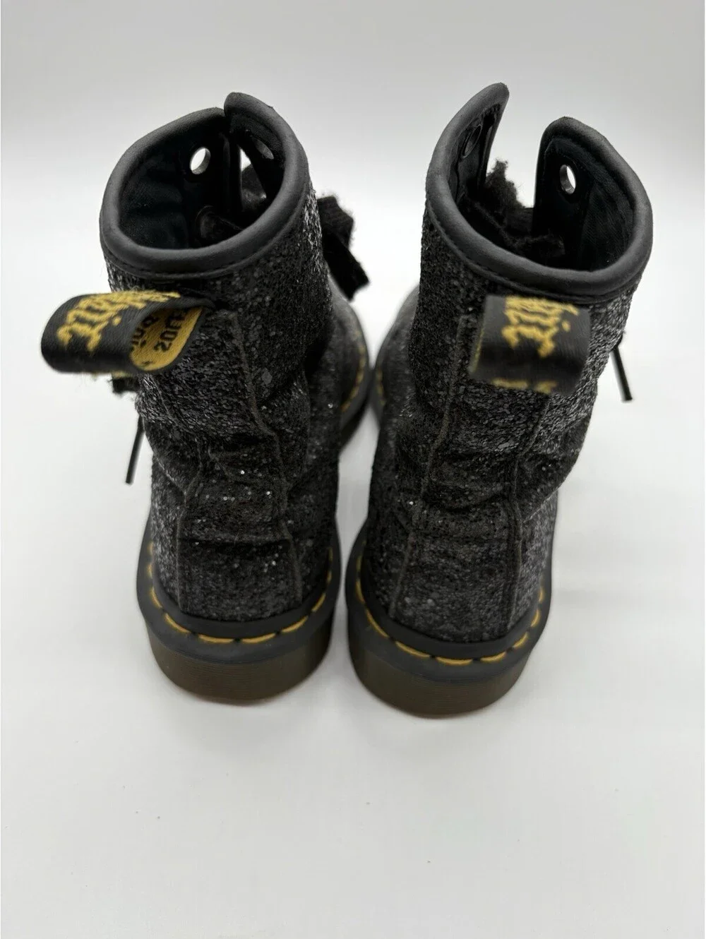 Dr Martens Black Glitter Farrah 1460 Women’s SZ 6 Boots
